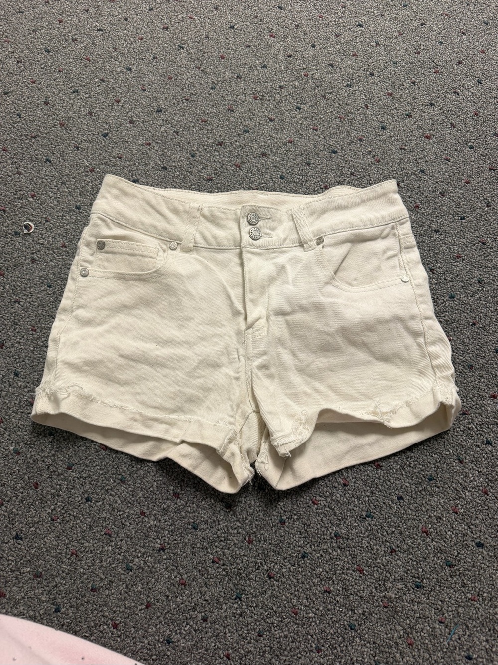 refuge Cream Denim Jean Shorts